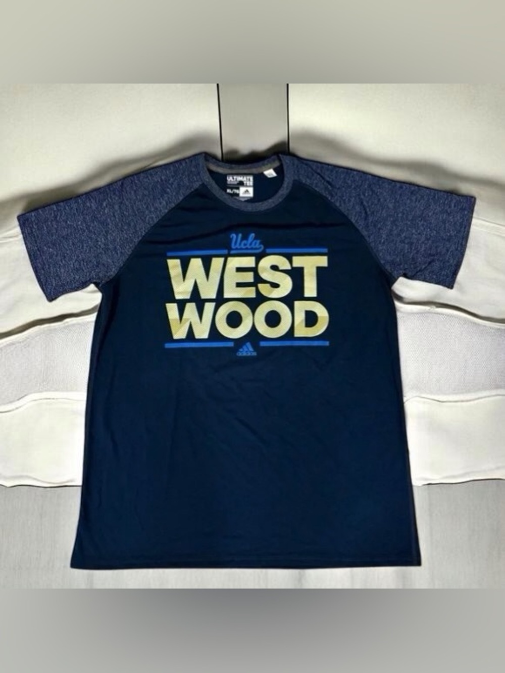 UCLA Westwood Short Sleeve Raglan Tee in Navy